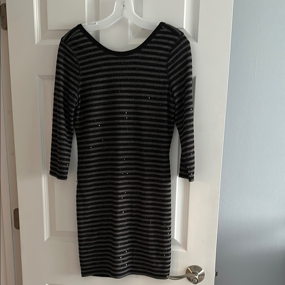 Black Striped Dress